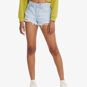 Levi's 501 distressed denim shorts size W29